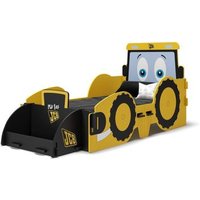 JCB Junior Toddler Single Bed Yellow 3 x 6ft by Kidsaw