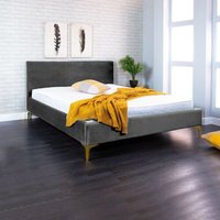 Modern Italian Plush Fabric Bed Frame / 5 Ftkingsize / Nomattress Frameonly / Teal Blue