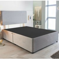 Divan Base with Headboard and mattress options / 2 Ft 6 Small Single / Nostorage / Black / Nomattress