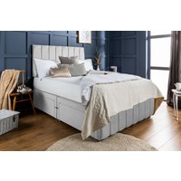 New Divan Set with Matching Headboard & Choice of Mattress / 2 Ft 6 Small Single / Nostorage / Plush Noir Black / No Mattress