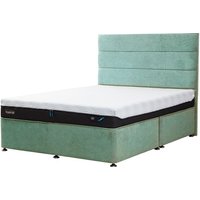 TEMPUR® Buckingham Divan (Double) - Double 135x190cm (4'6'') - No drawers - Venice Jade
