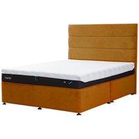 TEMPUR® Buckingham Divan (Double) - Double 135x190cm (4'6'') - No drawers - Venice Mustard