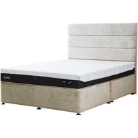 TEMPUR® Buckingham Divan (King size) - King 150x200cm (5') - No drawers - Venice Silver