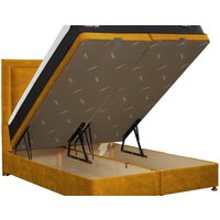 TEMPUR® Suffolk Divan Ottoman (Single) - Single 90x190cm (3') - Velvet Turmeric