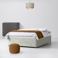 Super King Size - Divan Bed - Light Grey - Velvet - 6ft - Happy Beds