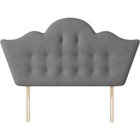 Florence - Super King Size - Buttoned Headboard - Dark Grey - Fabric - 6ft - Happy Beds
