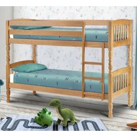 Lincoln - Single - Kids Antique Solid Pine Wooden Bunk Bed Frame - 3ft - Happy Beds