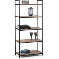 Tribeca - Tall Bookcase - Oak/Metal - Wooden/Metal - Happy Beds