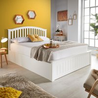 Grayson - King Size - Ottoman Bed - White - Wood - 5ft - Happy Beds