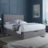 Lincoln Connect - Super King Size - Ottoman Storage Bed - Grey - Fabric - 6ft - Happy Beds