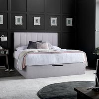 Lincoln Connect - Super King Size - Ottoman Storage Bed - Light Grey - Fabric - 6ft - Happy Beds