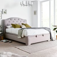 Lindisfarne - Super King Size - Ottoman Storage Bed -Light Grey - Fabric - 6ft - Happy Beds