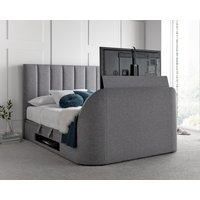 Medburn - Super King Size - Ottoman Storage Bed - Light Grey - Fabric - 6ft - Happy Beds
