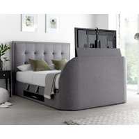 Falstone - Super King Size - Ottoman Storage Bed - Light Grey - Fabric - 6ft - Happy Beds