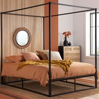 Farringdon - King Size - 4 Posted Bed - Black - Metal - 5ft - Happy Beds