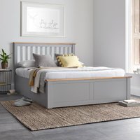 Malmo - Double - Ottoman Bed - Grey - Wood - Double - Happy Beds